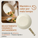 NOVEVE Jogo da Panelas Antiaderente 14 peças de Luxuosa Com Acessórios