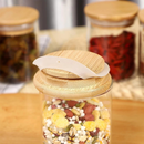 Kit 6 Potes de Vidro 200ml com Tampa de Bambu – Promoção