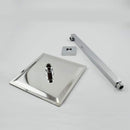 Ducha Quadrada Inox 304 Slim 20x20cm com Braço 36cm Cromada
