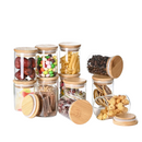 Kit 6 Potes de Vidro 200ml com Tampa de Bambu – Promoção