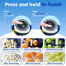 Descascador Elétrico de Frutas de 5 Lâminas | Descascador Automático Recarregável USB para Uvas, Alho, Tomates-Cereja | Gadget de Cozinha Eficiente, Uso Doméstico, Fácil de Limpar, Azul - Ótimo Presente para o Dia dos Namorados e Dia da Mãe