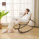 Cadeira de Balanço para Exterior, Cadeira Ovo com Base Redonda Para Pátio, Moderna e Elegante Sala Real Idealpara Quarto, Salão, Varanda ou Jardim