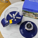 Descascador Elétrico de Frutas de 5 Lâminas | Descascador Automático Recarregável USB para Uvas, Alho, Tomates-Cereja | Gadget de Cozinha Eficiente, Uso Doméstico, Fácil de Limpar, Azul - Ótimo Presente para o Dia dos Namorados e Dia da Mãe