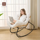 Cadeira de Balanço para Exterior, Cadeira Ovo com Base Redonda Para Pátio, Moderna e Elegante Sala Real Idealpara Quarto, Salão, Varanda ou Jardim