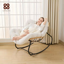 Cadeira de Balanço para Exterior, Cadeira Ovo com Base Redonda Para Pátio, Moderna e Elegante Sala Real Idealpara Quarto, Salão, Varanda ou Jardim